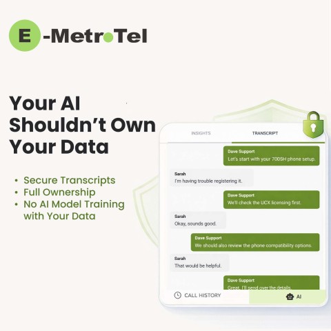 E-MetroTel: AI should not own your data — enterprise security and privacy