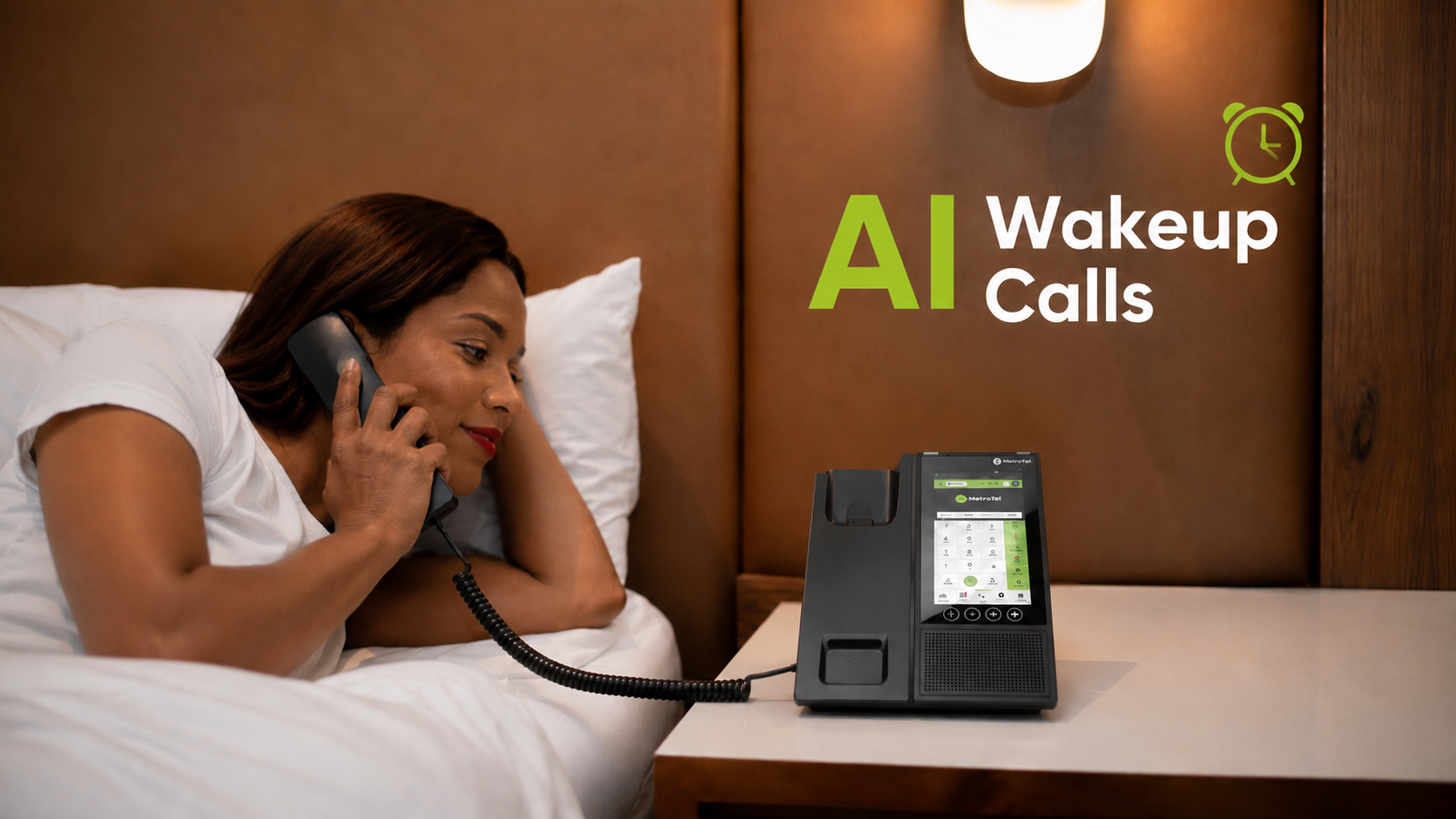 E-MetroTel AI Wake-Up Calls placing automated scheduled reminder calls