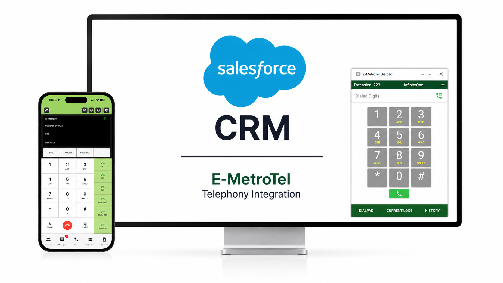 InfinityOne business calling inside Salesforce