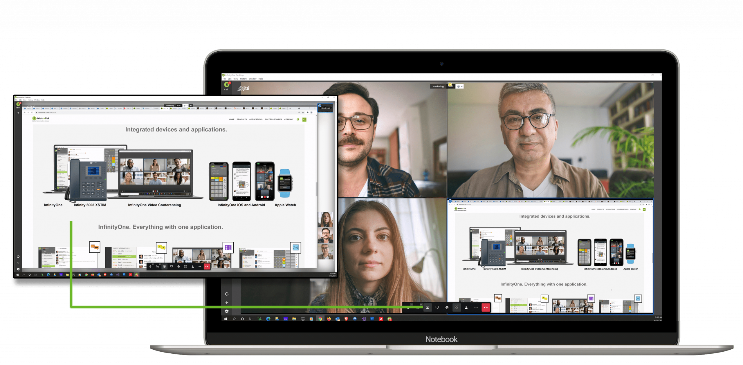 Infinity Web Client video meetings and screen sharing