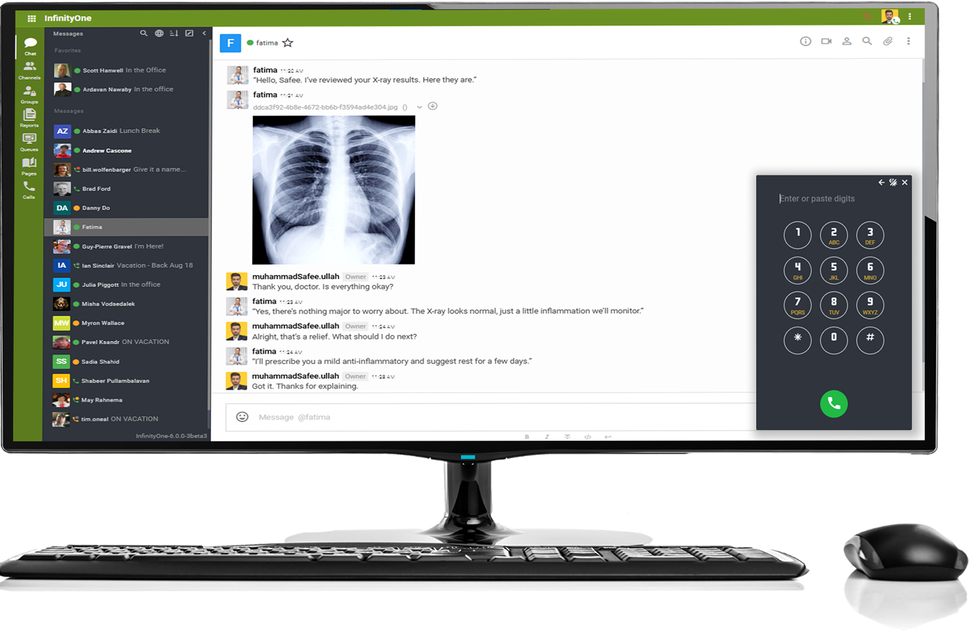 Infinity Web Client secure one-to-one messaging, group conversations and team channels