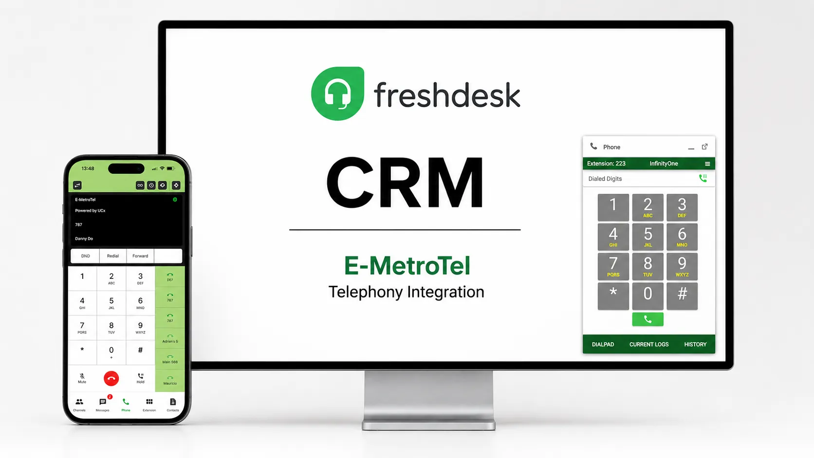Upcoming E-MetroTel InfinityOne integration inside Freshdesk