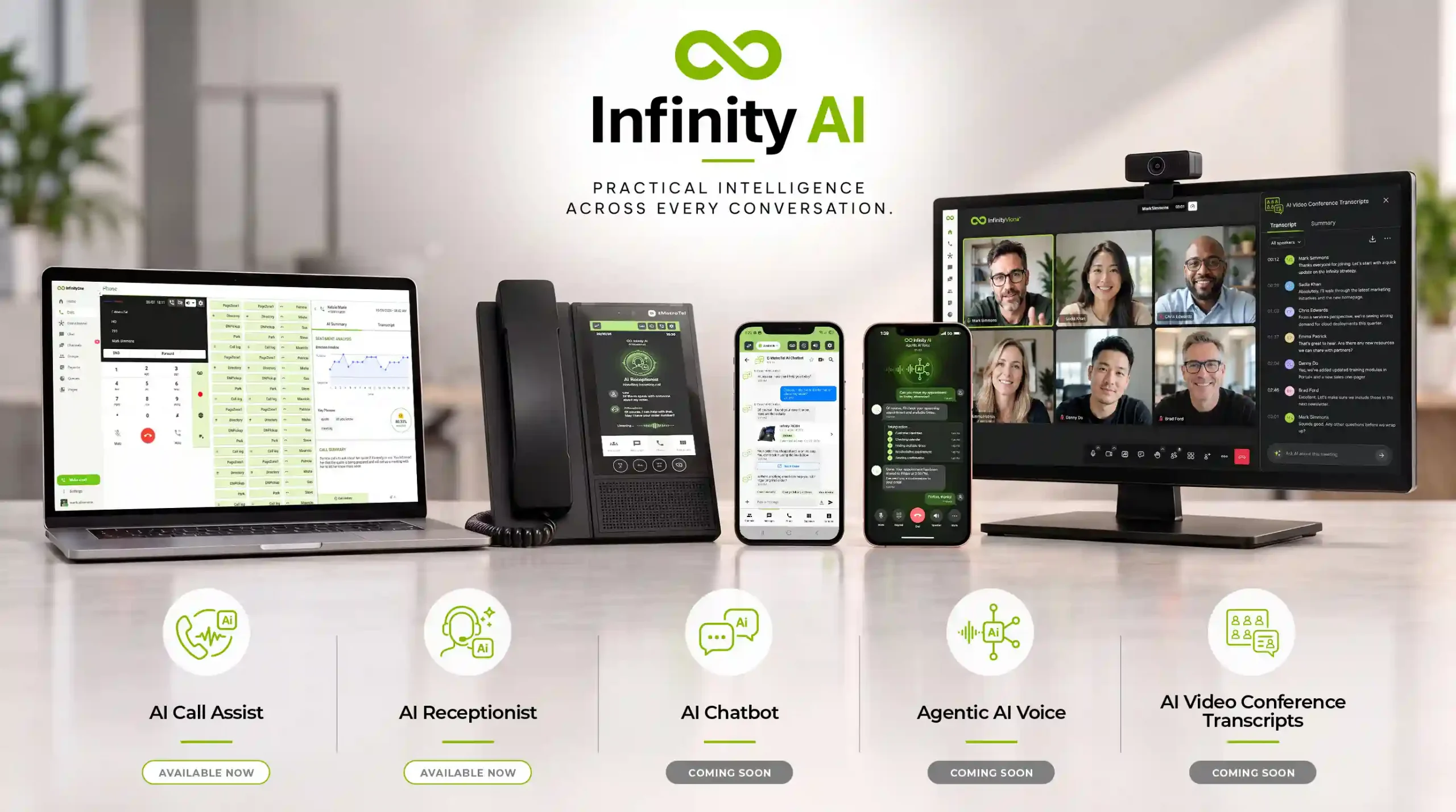 AI across the E-MetroTel Infinity communications and collaboration portfolio