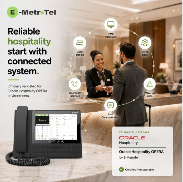 Hotel staff staying connected across the property with E-MetroTel mobility