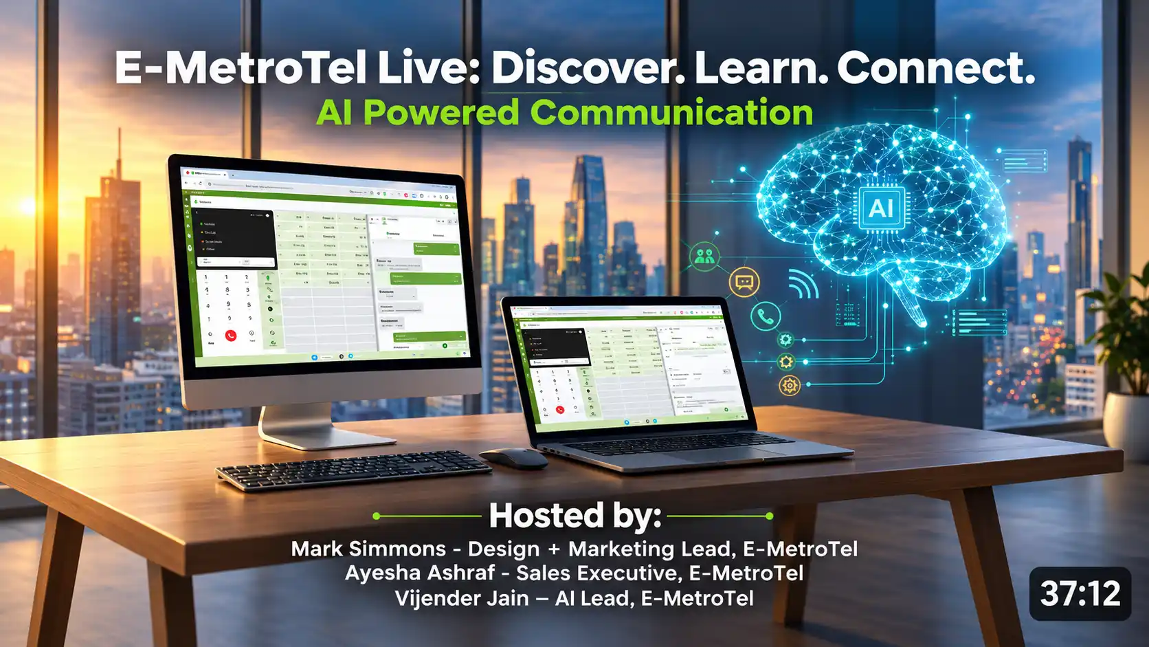 E-MetroTel webinar on AI integration with business phone systems