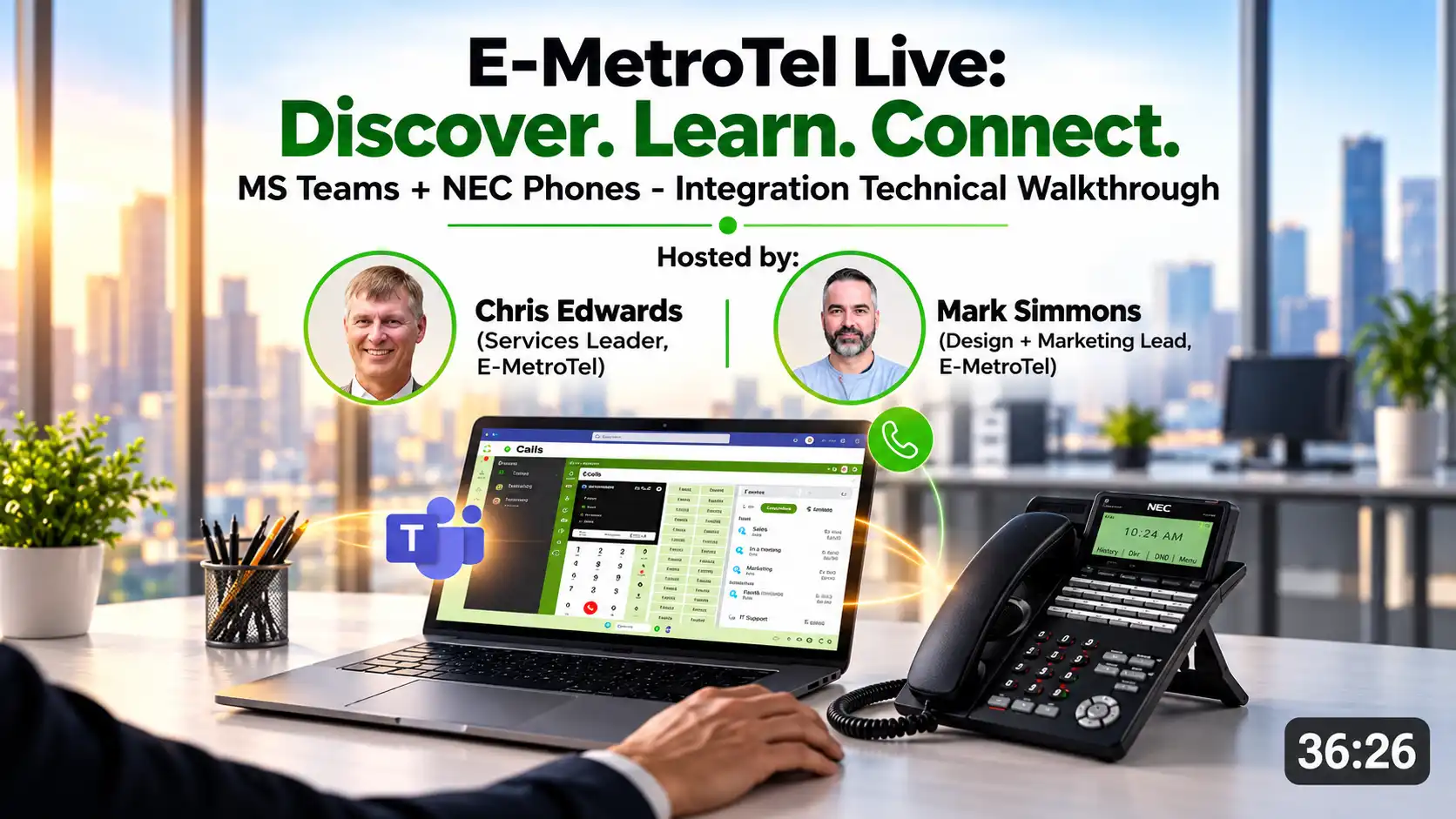 E-MetroTel webinar on NEC phones integration with Microsoft Teams