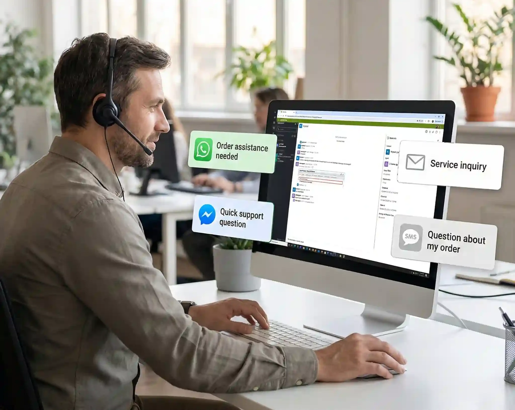 E-MetroTel omnichannel contact center for voice, email, SMS, website chat and social messaging