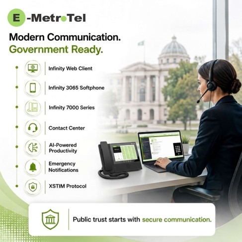 E-MetroTel unified communications platform for government agencies